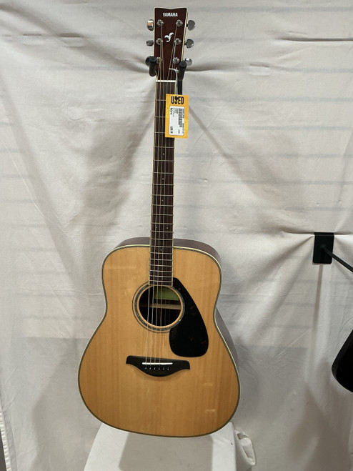 Vist Large View of Product Image Which is Used Yamaha FG830 Solid Top Acoustic Guitar Natural
