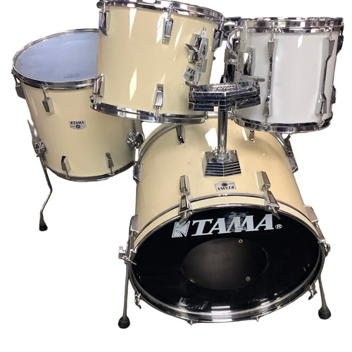 Vist Large View of Product Image Which is Used Tama 5PC ROCKSTAR SHELL KIT Drum Kit White 22" Kick Drum