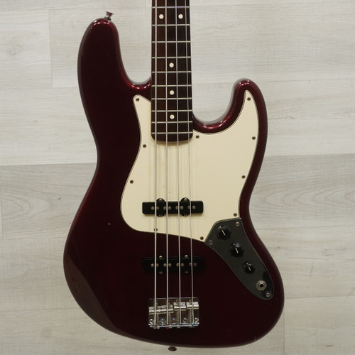 Vist Large View of Product Image Which is Used Fender Standard Jazz Bass Guitar Red