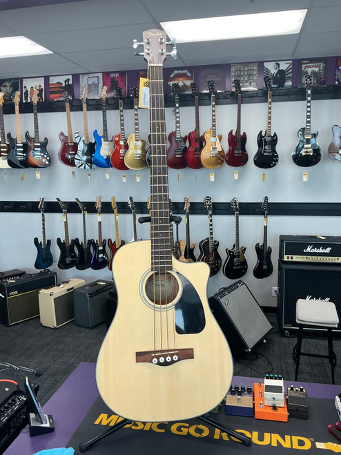 Vist Large View of Product Image Which is Used Fender CB100CE Acoustic Bass Guitar Natural 4-String