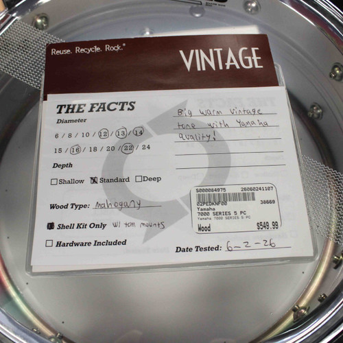 Vist Large View of Product Image Which is Used Yamaha 7000 SERIES 5 PC Vintage Drum Shell Kit Wood
