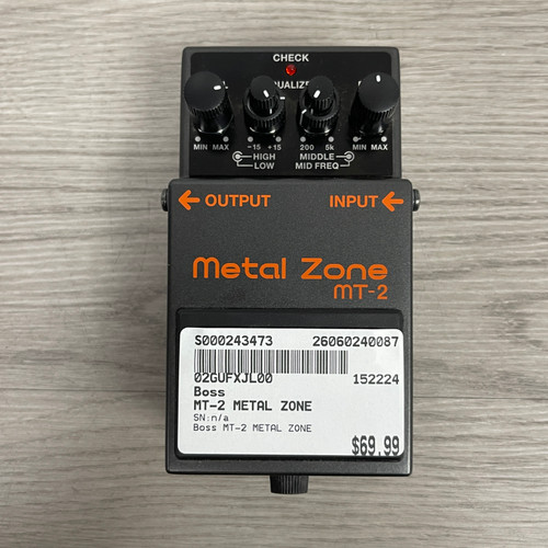 Vist Large View of Product Image Which is Used - Boss MT-2 METAL ZONE Distortion Pedal