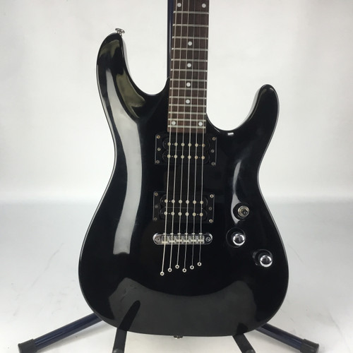 Vist Large View of Product Image Which is Used Schecter OMEN-6 S Type Electric Guitar Black 6-String