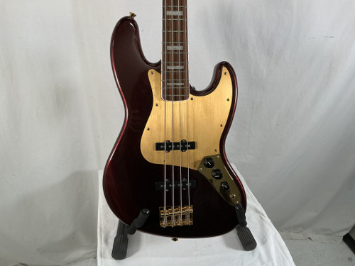 Vist Large View of Product Image Which is Used Squier 40TH ANN. GOLD EDITION JAZZ BASS J Type Bass Guitar Red 4-String