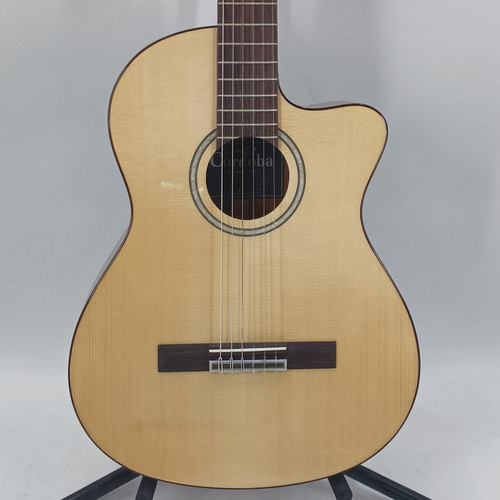 Vist Large View of Product Image Which is Used Cordoba FUSION 5 AE CLASSICAL Solid Top Acoustic Guitar Natural