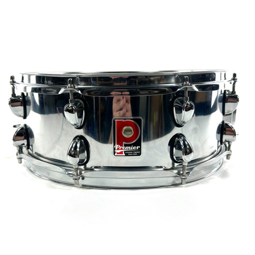 Vist Large View of Product Image Which is Used Premier Chrome 14 inch Metal Snare Drum 