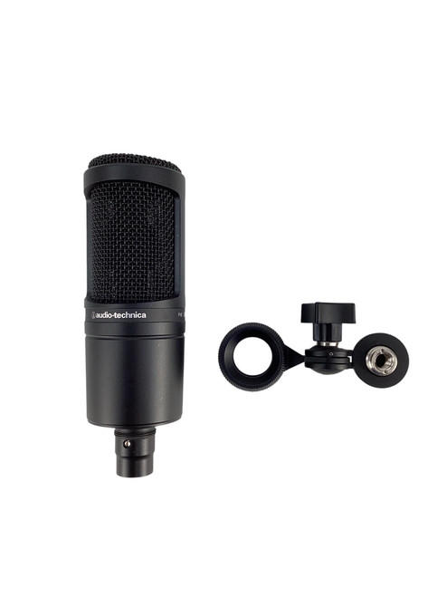 Vist Large View of Product Image Which is Used Audio Technica AT-2020 Condenser Microphone w/Mount + Bag