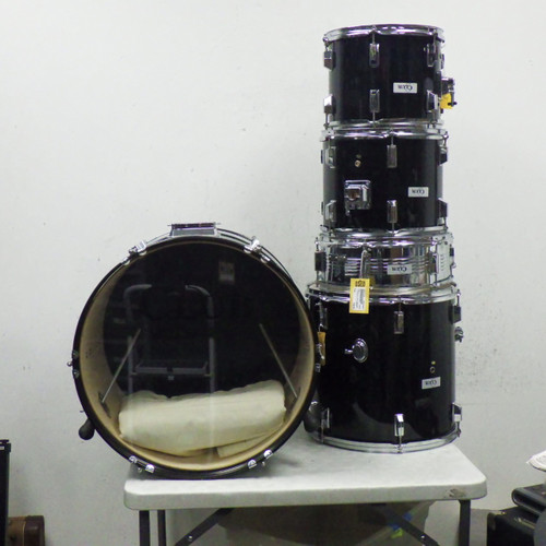 Vist Large View of Product Image Which is Used Club 5 PIECE KIT WITH HARDWARE Drum Shells and Hardware Black
