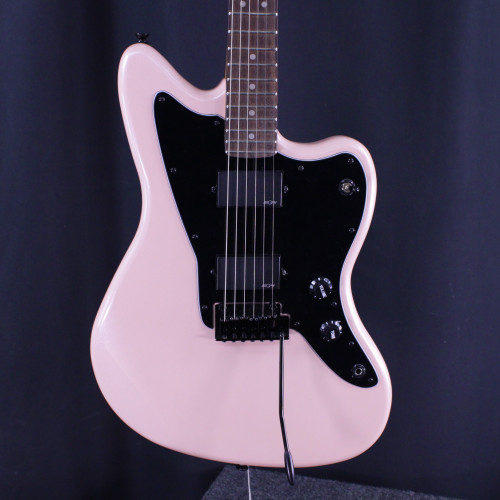 Vist Large View of Product Image Which is Used Squier JAZZMASTER CONTEMPORARY Offset Double Cutaway Electric Guitar Pink 6-String