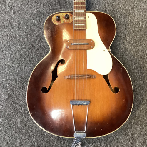 Vist Large View of Product Image Which is Used Kay SHERWOOD DELUXE Vintage Semi-Hollow Electric Guitar Sunburst 6-String