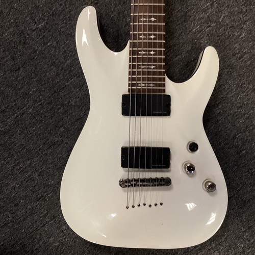 Vist Large View of Product Image Which is Used Schecter DEMON 7 Modern Metal Electric Guitar White 6-String