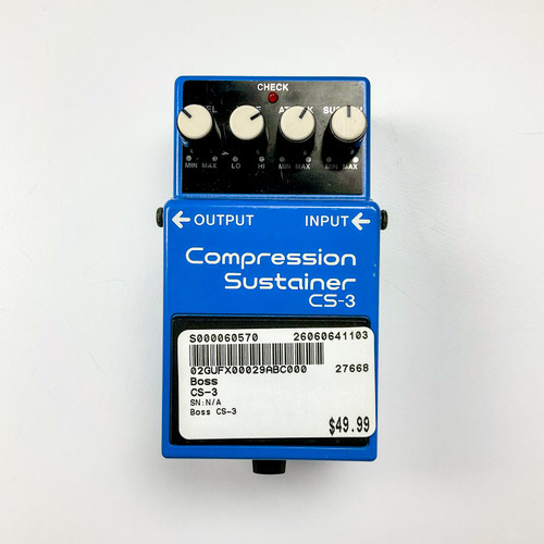 Vist Large View of Product Image Which is Used Boss CS-3 Compression Sustainer Guitar Effects Pedal