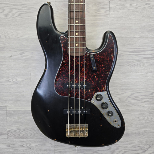 Vist Large View of Product Image Which is Used NASHGUITARS JB-63 WORN JAZZ BASS J Type Bass Guitar Black 4-String