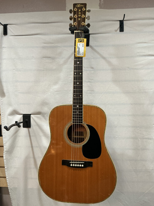 Vist Large View of Product Image Which is Used Aria Pro PRO 2 Vintage Solid Top Acoustic Guitar Natural