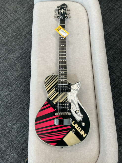 Vist Large View of Product Image Which is Used Hagstrom ULTRA SWEDE Offset Double Cutaway Electric Guitar Custom Graphics 6-String