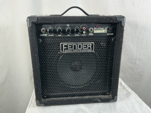 Vist Large View of Product Image Which is Used Fender RUMBLE 15 BLACK CARPET 1 x 10 Bass Combo Amplifier 1 x 10