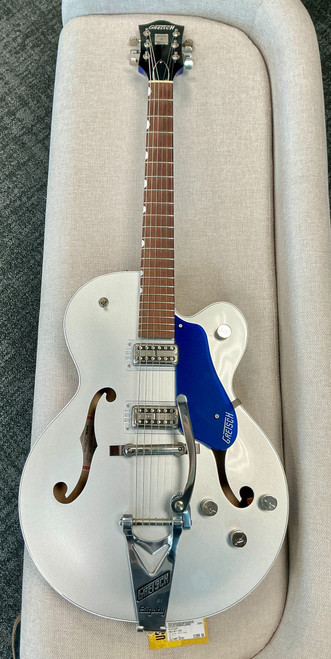 Vist Large View of Product Image Which is Used Gretsch G6118T-ISV Semi-Hollow Electric Guitar Silver/Gray 6-String