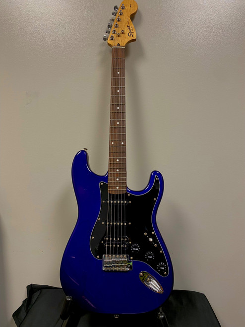 Vist Large View of Product Image Which is Used Squier AFFINITY STRAT HSS S Type Electric Guitar Blue 6-String