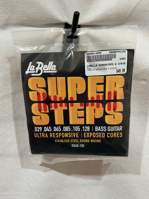 Vist Large View of Product Image Which is Used LABELLA SUPERSTEPS 6 STRING Bass Guitar Strings