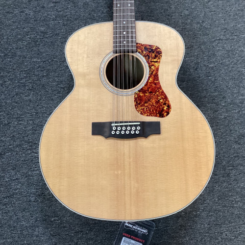 Vist Large View of Product Image Which is Used Guild F-2512E Solid Top Acoustic Guitar Natural