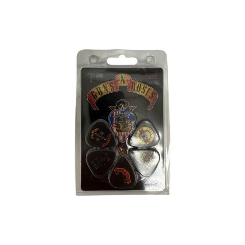 Vist Large View of Product Image Which is New PERRI'S LEATHER GUNS N ROSES 6-PACK GUITAR PICKS