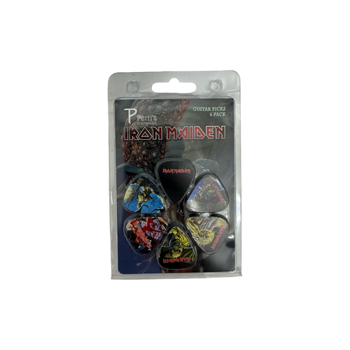 Vist Large View of Product Image Which is New PERRI'S LEATHER IRON MAIDEN 6-PACK GUITAR PICKS
