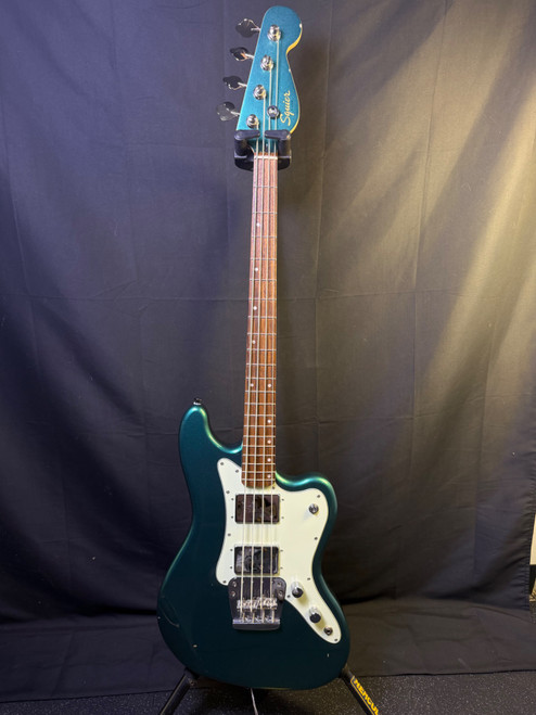Vist Large View of Product Image Which is Used Squier PARANORMAL RASCAL HH Bass Guitar Blue 4-String