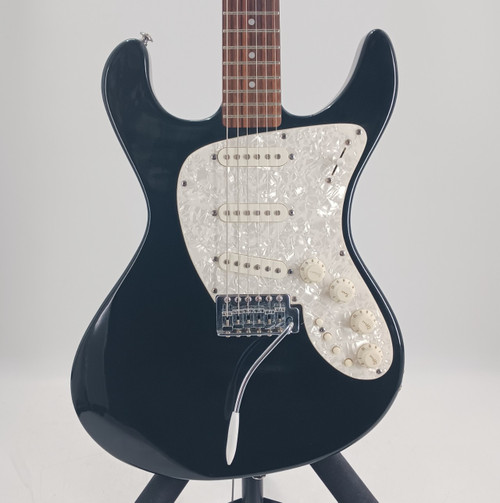 Vist Large View of Product Image Which is Used Danelectro DANOBLASTER S Type Electric Guitar Black 6-String