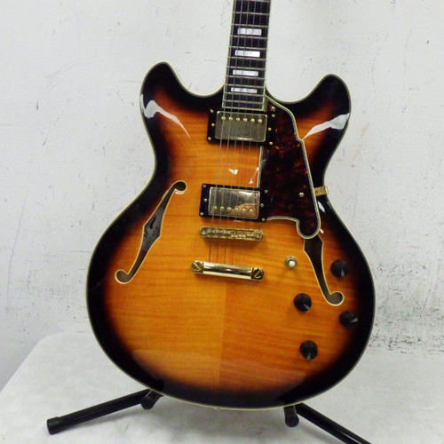 Vist Large View of Product Image Which is Used D'Angelico EXCEL DC-SP Semi-Hollow Electric Guitar Tobacco Sunburst 6-String