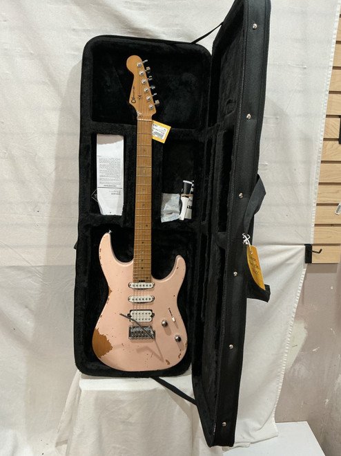 Vist Large View of Product Image Which is Used Charvel PRO MOD RICK GRAHAM DK24 Offset Double Cutaway Electric Guitar Pink 6-String