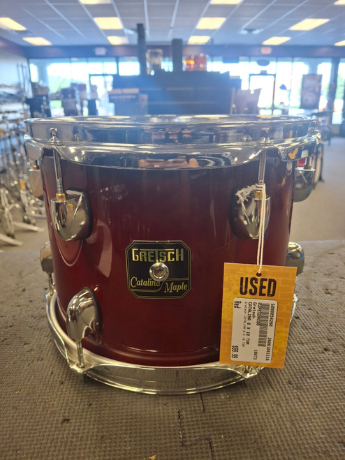 Vist Large View of Product Image Which is Used Gretsch CATALINA 8 X 10 TOM Single Drum Red 8"