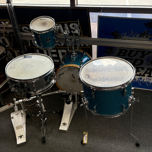 Vist Large View of Product Image Which is Used Sonor 4PC Martini Drum Shell Kit Blue