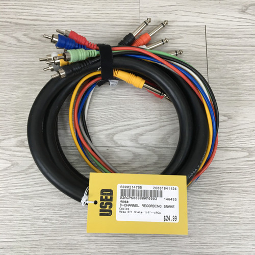 Vist Large View of Product Image Which is Used Hosa 8-CHANNEL RECORDING SNAKE 1/4 TO RCA Snake