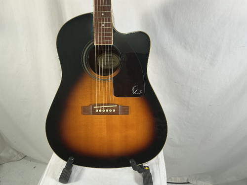 Vist Large View of Product Image Which is Used Epiphone AS-IS NO ELECTRONICS AJ200SCEVS Laminate Top Acoustic Guitar Sunburst