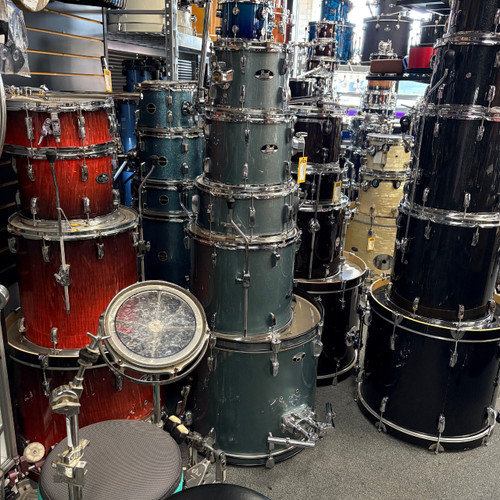 Vist Large View of Product Image Which is Used Pearl 5PC Roadshow Drum Shell Kit Blue