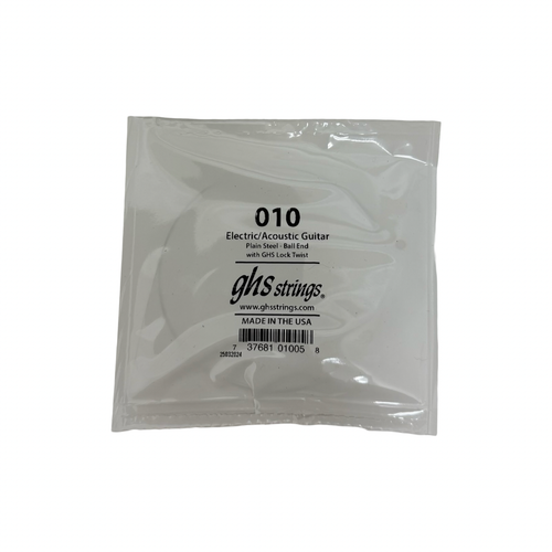 Vist Large View of Product Image Which is New GHS .010 ELECTRIC/ACOUSTIC SINGLE STRING