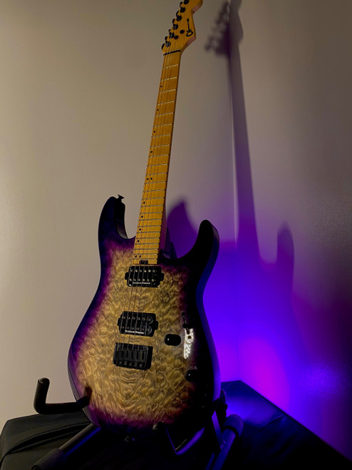 Vist Large View of Product Image Which is Used Charvel PRO MOD DK24 HH PURPLE PHAZE Super S Electric Guitar Purple 6-String