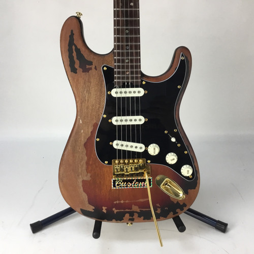 Vist Large View of Product Image Which is Used Firefly SST RELIC SRV STYLE S Type Electric Guitar Tobacco Sunburst 6-String