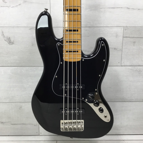 Vist Large View of Product Image Which is Used Squier Classic Vibe 70s Jazz V Bass Guitar Black 5-String