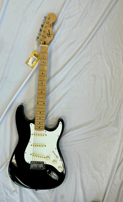 Vist Large View of Product Image Which is Used 1993 Squier STRATOCASTER Vintage S Type Electric Guitar Black 6-String