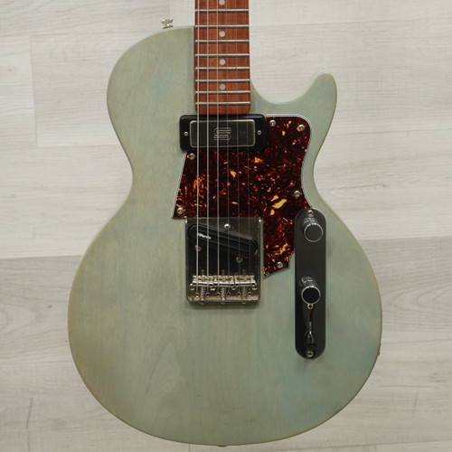 Vist Large View of Product Image Which is Used Single Cut Electric Guitar Green As Is