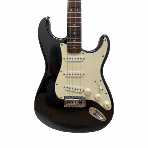 Vist Large View of Product Image Which is Used Squier BY FENDER STRATOCASTER ELECTRIC GUITAR S Type Electric Guitar Black 6-String