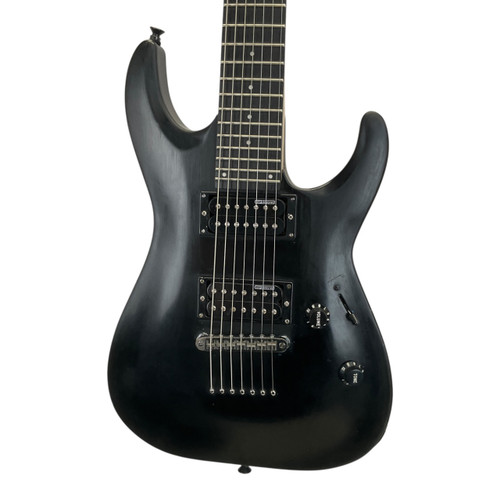 Vist Large View of Product Image Which is Used LTD MH-17 Double Cut Electric Guitar Black 7-String