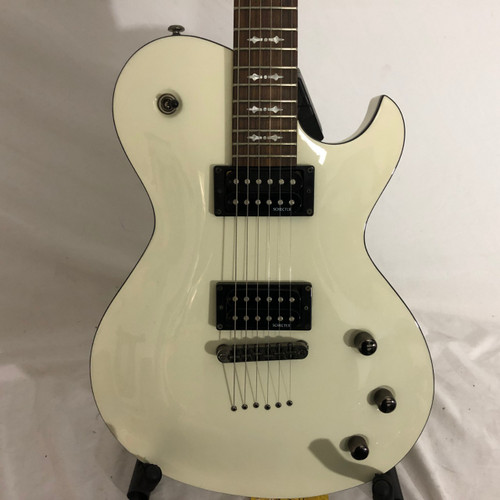Vist Large View of Product Image Which is Used Schecter OMEN SOLO-6 Modern Metal Electric Guitar White 6-String