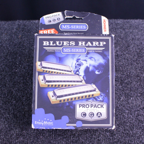 Vist Large View of Product Image Which is Used HOHNER BLUES HARP PRO PACK - 3 PACK Other Band Instrument