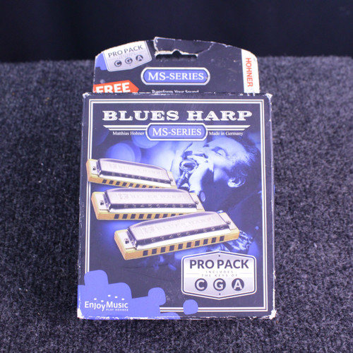 Vist Large View of Product Image Which is Used HOHNER BLUES HARP PRO PACK - 3 PACK Other Band Instrument
