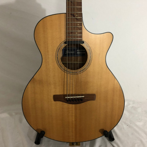 Vist Large View of Product Image Which is Used Ibanez AE275BT-LGS Solid Top Acoustic Guitar Natural