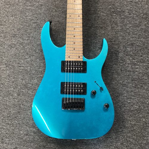 Vist Large View of Product Image Which is Used Ibanez GIO 7 STRING Modern Metal Electric Guitar Blue 7-String