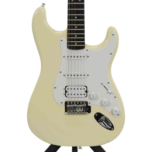 Vist Large View of Product Image Which is Used Squier BULLET STRATOCASTER HSS S Type Electric Guitar White 6-String
