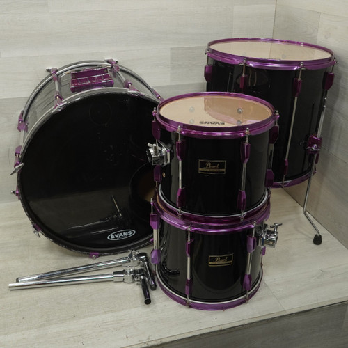 Vist Large View of Product Image Which is Used Pearl 4pc Export Drum Shell Kit Black